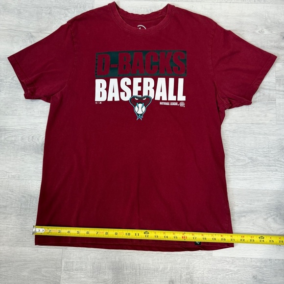 MLB Arizona D-Backs Baseball Maroon T-Shirt  100% Cotton - Size L - '47 Brand - Picture 9 of 17